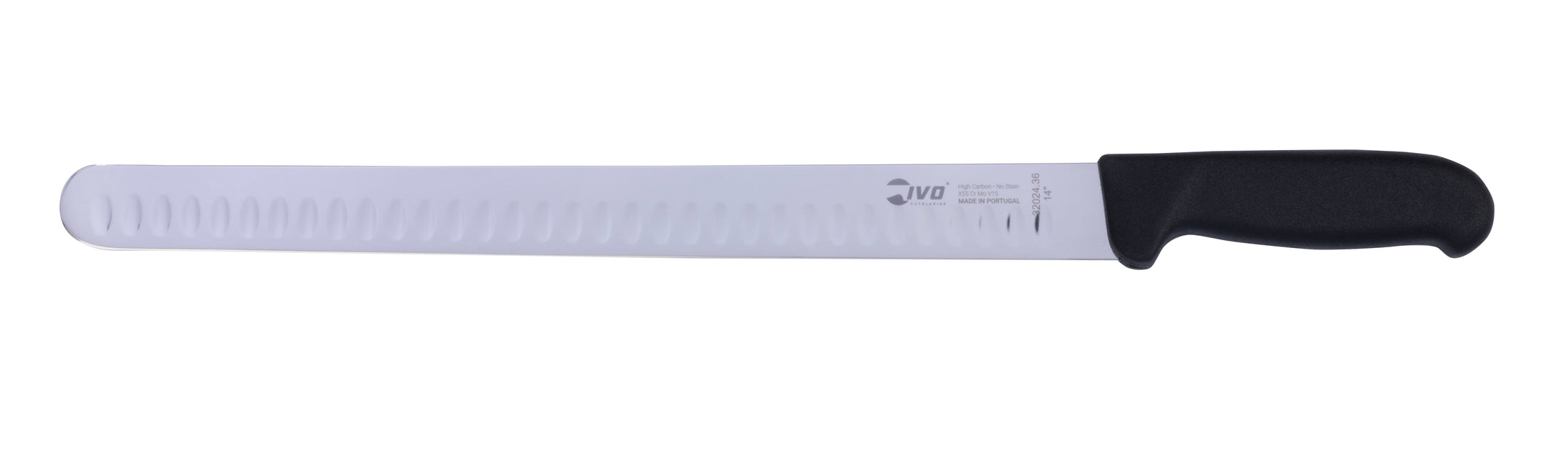 IVO® Butchercut 14" Black Salmon Slicer with Grantons