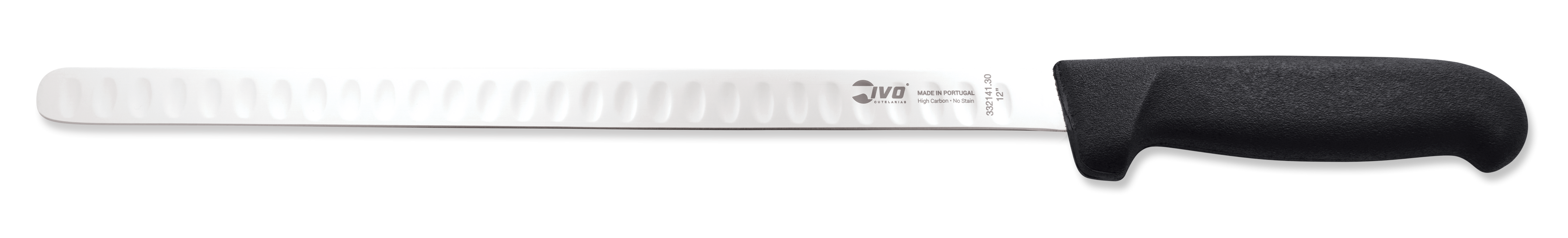 IVO® Butchercut 12" Black Slicing Knife with Grantons