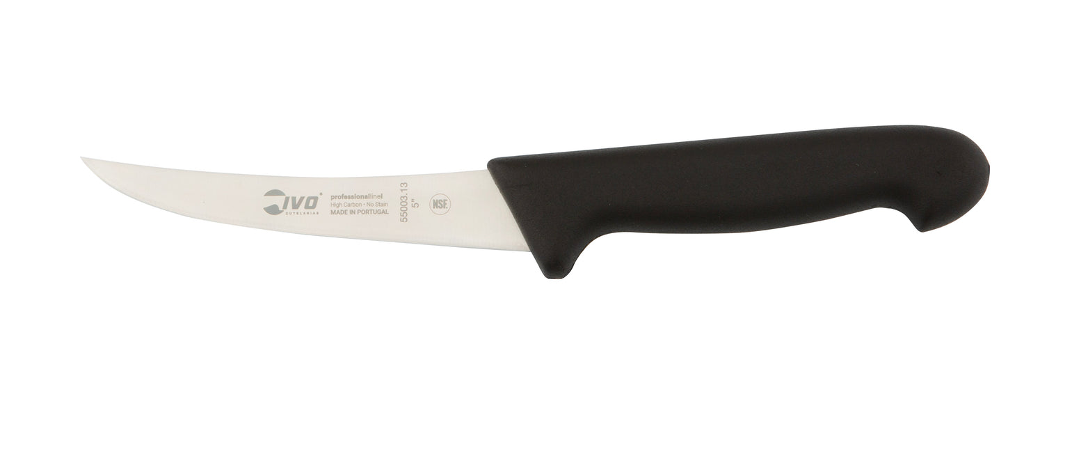 IVO® Professional Line I 5" Black Semi Flex Curved Boning Knife